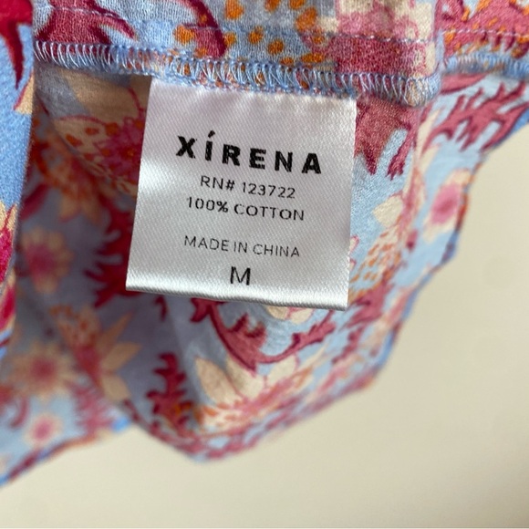 Xirena Bex Floral Ruffle Sleeve Top - Picture 2 of 6